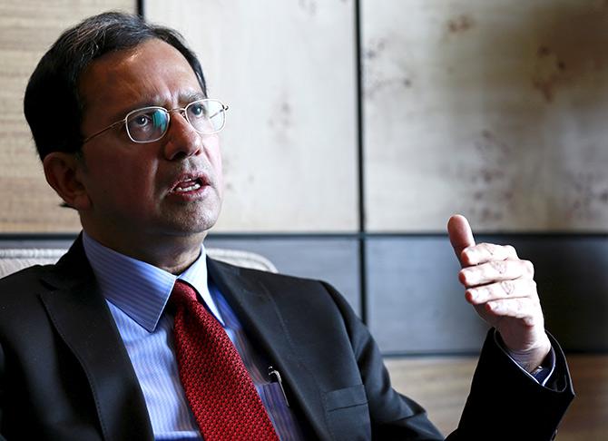 Nestle India's managing director Suresh Narayanan, speaks during an interview in Mumbai, India. Photograph: Danish Siddiqui/Reuters.