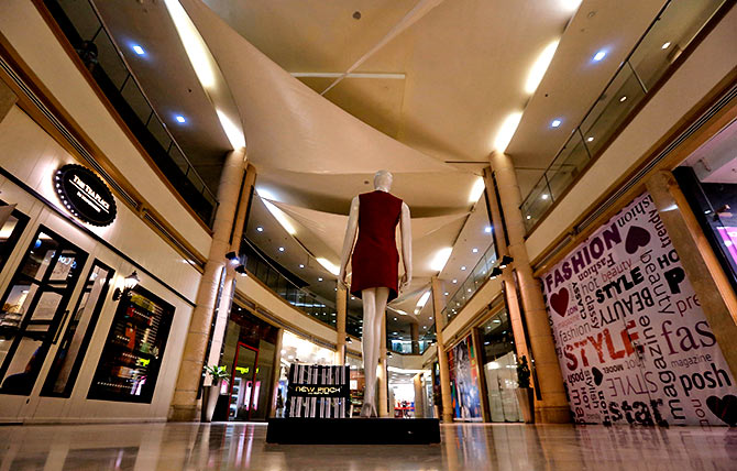MGF Metropolitan mall in New Delhi. Photograph: Adnan Abidi/Reuters 