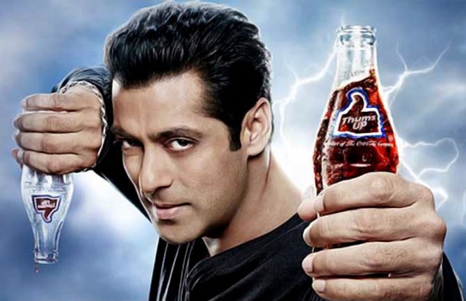 Salman Khan promoting Thums Up
