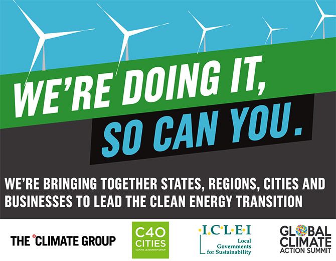 A call to action to industries globally to transition to clean energy from The Climate Group, a non-profit that is working to "catalyse climate leadership in government and business to accelerate the shift to a prosperous and thriving ‘net-zero’ future for all." Image: Courtesy @ClimateGroup/Twitter. GO