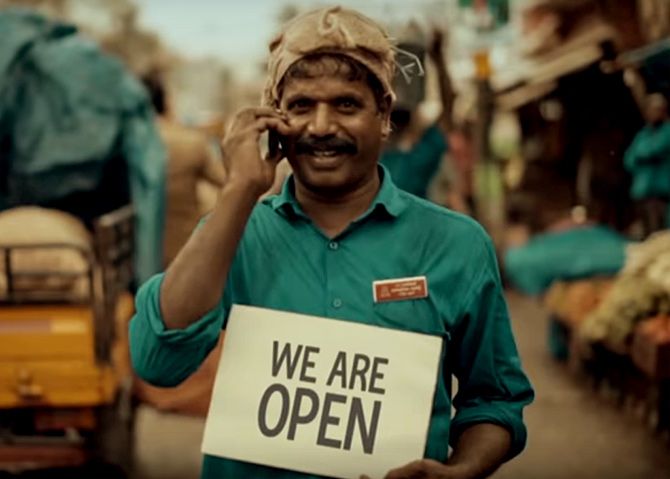 The Samsonite suitcase campaign to boost tourism titled We are Open. Photograph: Courtesy Samsonite.