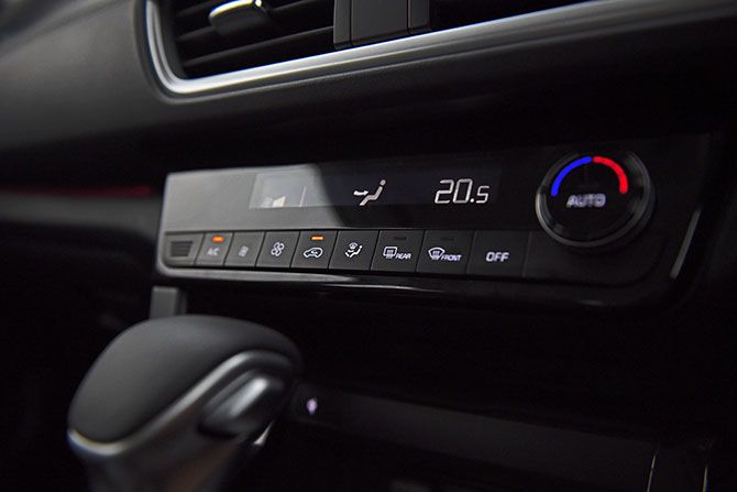 The climate control panel