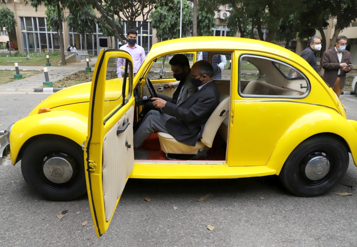 Vintage Beetle gets new life as electric car