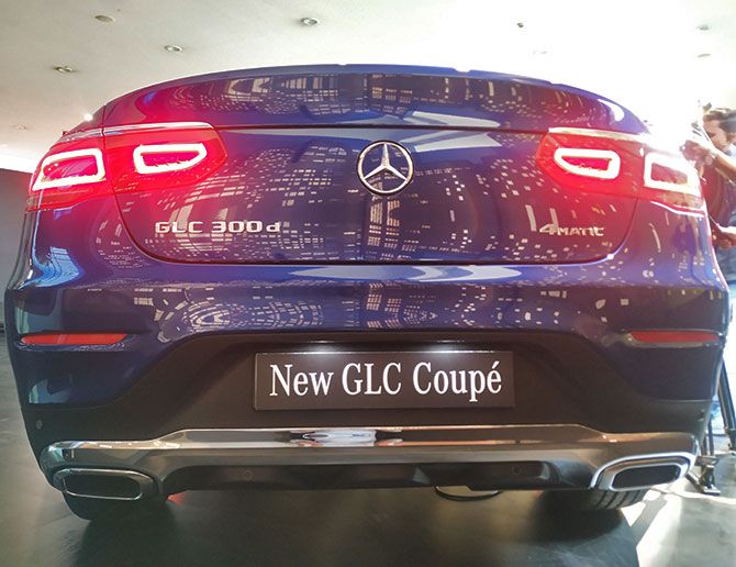 The rear of thee New Mercedes GLC Coupe 