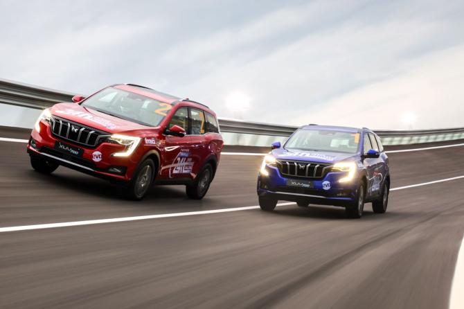 XUV700 on Mahindra SUV Proving Track