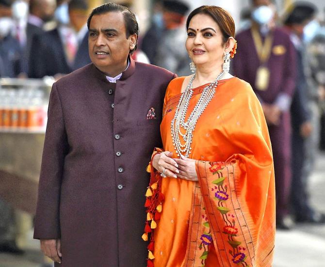 Mukesh and Nita Ambani