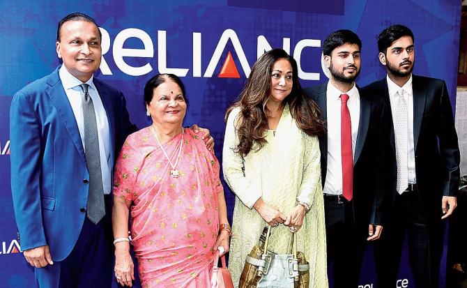 Anil Ambani and family