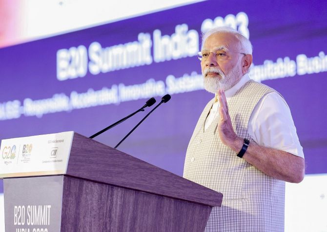 Narendra Modi at B20 summit