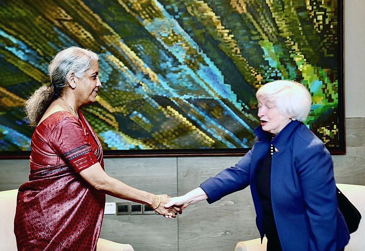 Finance Minister Nirmala Sitharaman and US Treasury Secretary Janet Yellen
