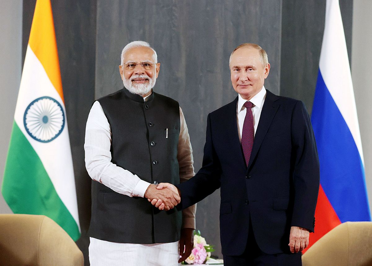 Narendra Modi and Vladimir Putin