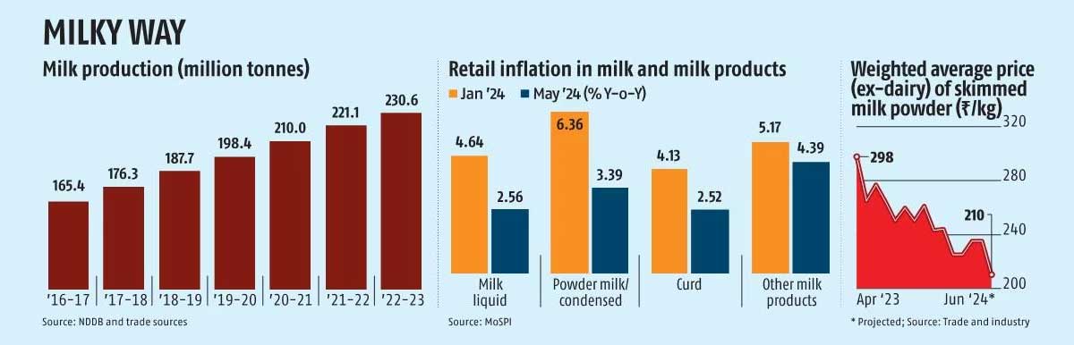 Dairy Industry Revenue to Grow 13-14% in FY25: Report