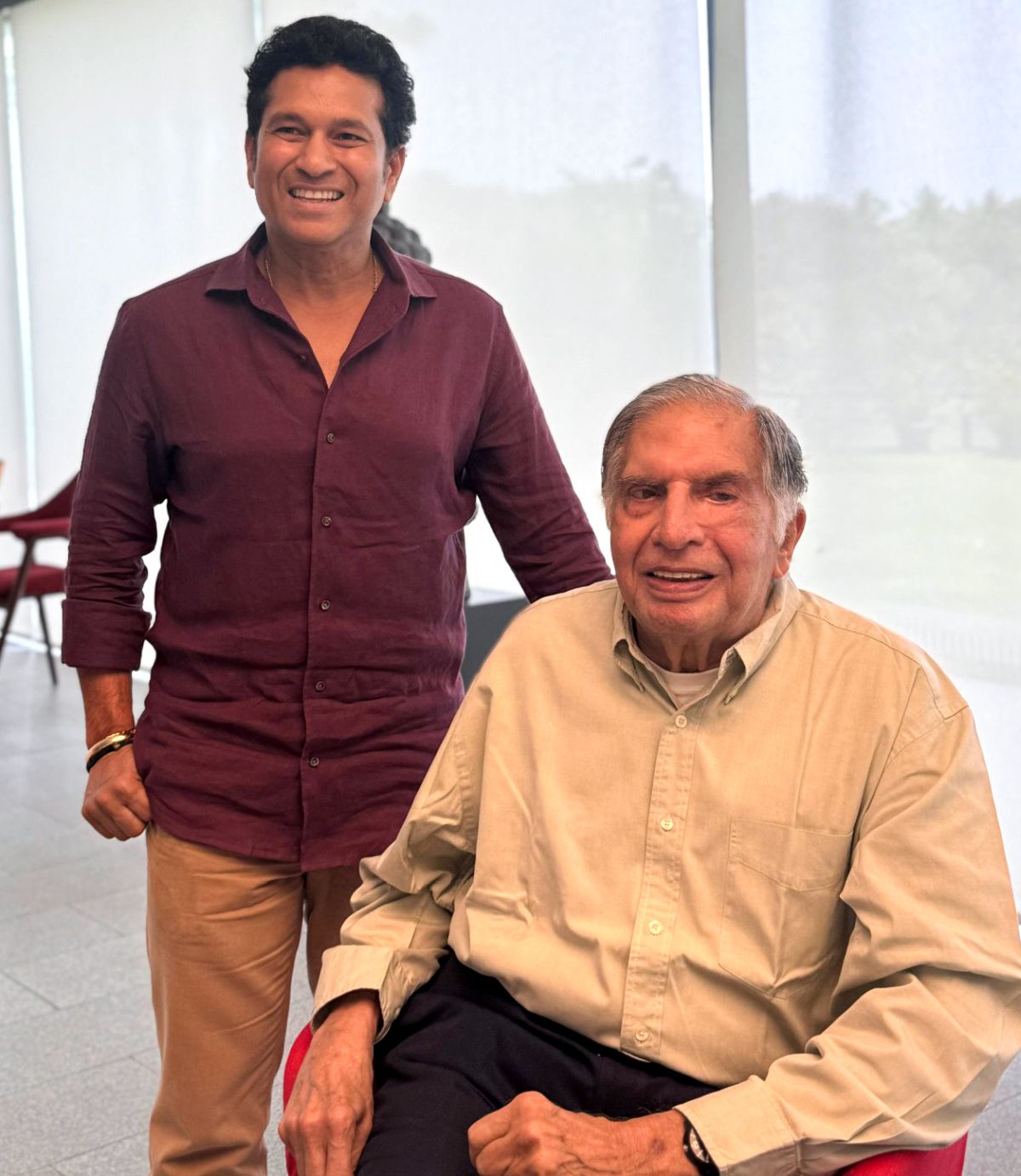 Ratan Tata and Sachin Tendulkar