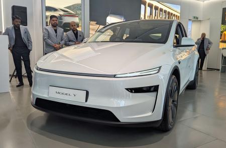 Tesla Model Y in white