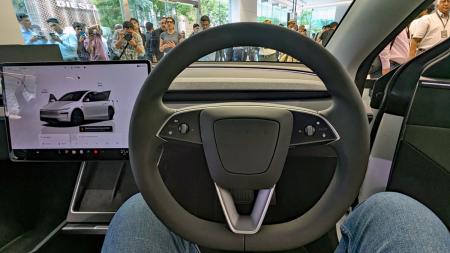 Tesla Model Y steering wheel