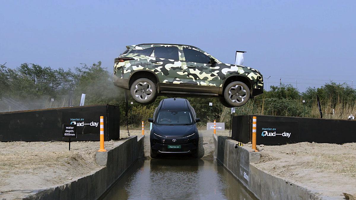 Tata Harrier EV flying!
