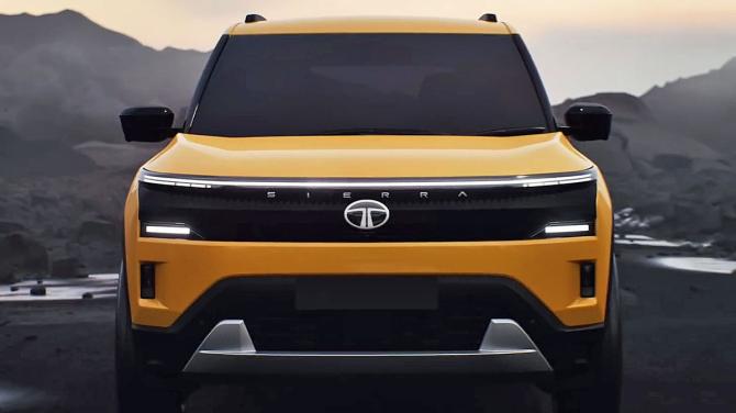 The front of the new Tata Sierra