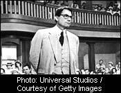 Gregory Peck in To Kill A Mockingbird