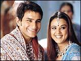 Saif Ali Khan and Preity Zinta in KHNH