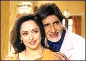 Hema Malini, Amitabh Bachchan in Baghban