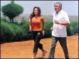 Perizaad Zorabian and Victor Banerjee in Joggers' Park