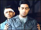Rohit Shetty with Abhishek Bachchan