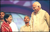 Lata Mangeshkar and L K Advani