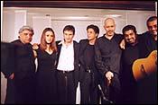 Javed Akhtar, Preity Zinta, Saif Ali Khan, Shah Rukh Khan, Loy Mendosca, Shankar and Ehsaan