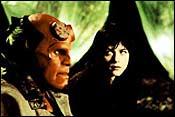 Ron Perlman and Salma Blair in Hellboy