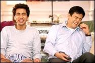 Kal Penn and John Cho in Harold and Kumar Go To White Castle