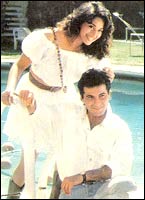 Madhuri Dixit and Sanjay Kapoor in Raja