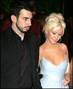 Christina Aguilera with fiancé Jordan Bratman