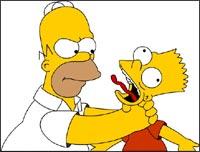 Homer and Bart Simpson