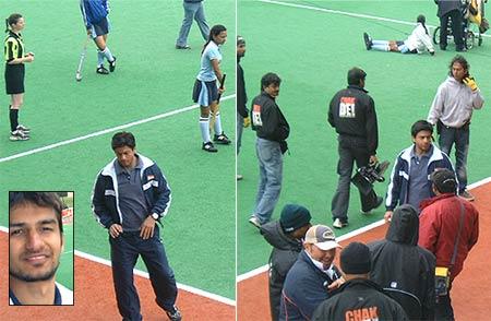 SRK, on the sets of Chak De India