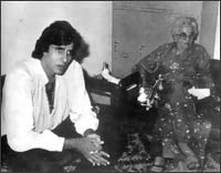 Amitabh Bachchan with mother Teji