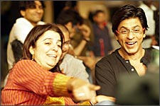 Farah Khan with Shah Rukh Khan