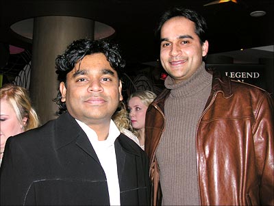 Rahman with reader Brian Leno