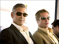 George Clooney and Brad Pitt in Ocean's Thirteen