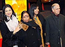 Jhumpa Lahiri with parents Tia and Amar, and her sister