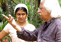 Nandita Das with Adoor Gopalakrishnan