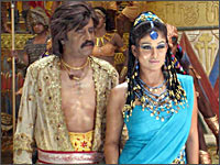 Rajnikanth and Nayanthara