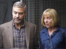 George Clooney and Francis McDormand in a scene from Burn After Reading