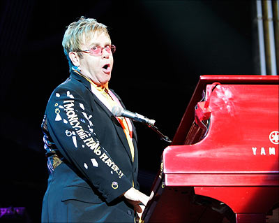 Sir Elton John, live on stage