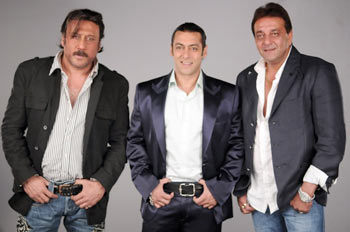 Jackie Shroff, Salman Khan and Sanjay Dutt
