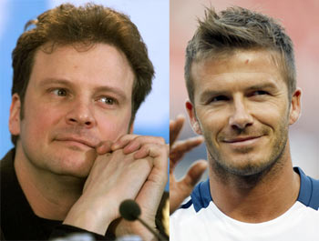 Colin Firth and David Beckham
