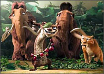 A scene from Ice Age: Dawn of Dinosaurs