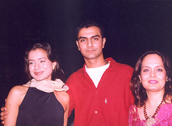 Ameesha, brother Asmit and mother Asha Patel