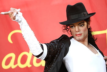 A wax figure of Michael Jackson
