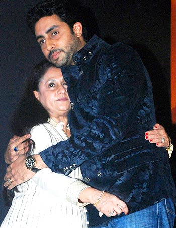 Jaya and Abhishek Bachchan