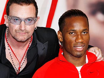 Bono and Didier Drogba