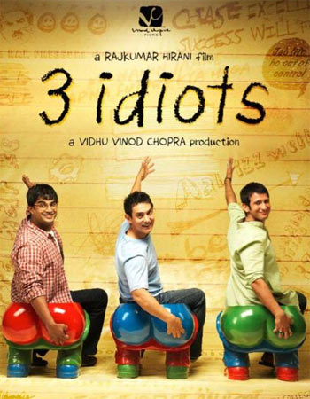 Movie poster of 3 Idiots